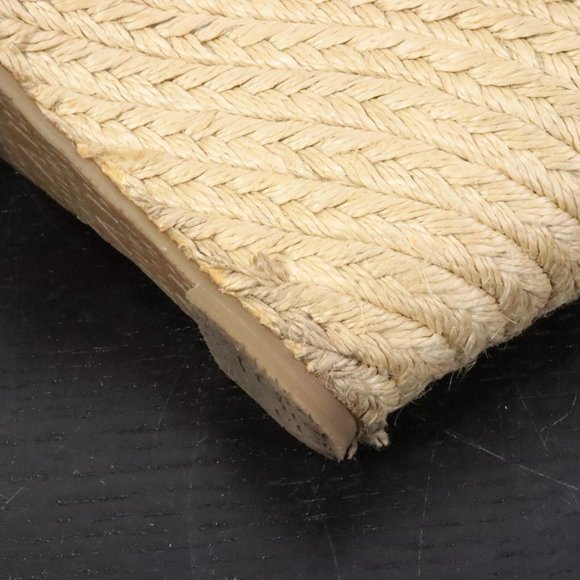 Audrey Brooke Women's 8 Briona Leather Espedrilles Wedge Open Toe Heels - Picture 9 of 11